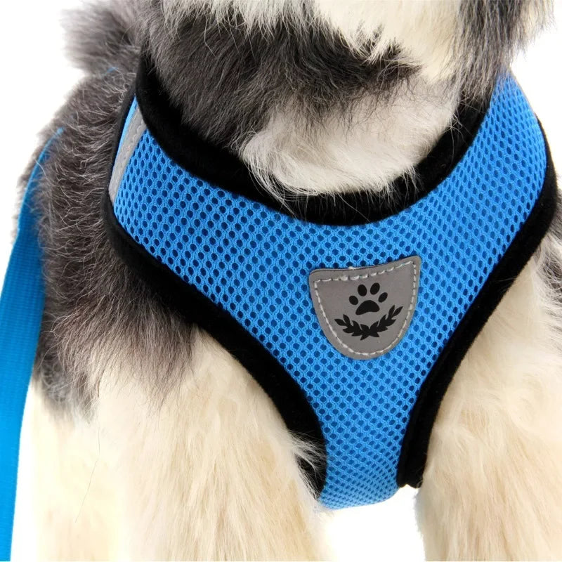 Cat Harness Lead Leash For Walking Escape Proof Adjustable Mesh Vest Harness Puppy Dog Collar For Small Medium Dog Pet Supplies