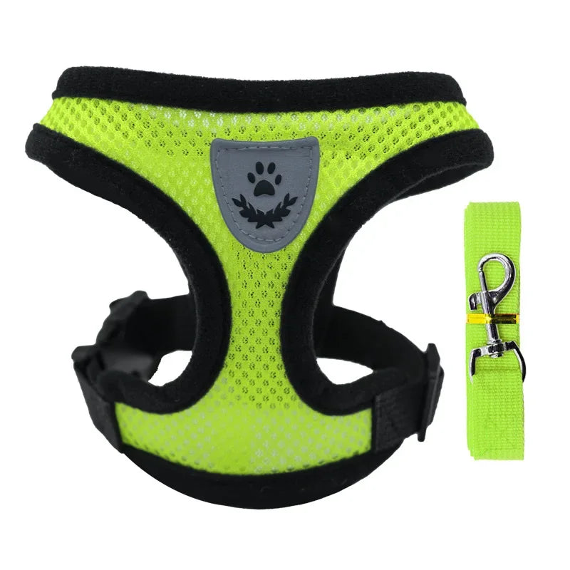 Cat Harness Lead Leash For Walking Escape Proof Adjustable Mesh Vest Harness Puppy Dog Collar For Small Medium Dog Pet Supplies