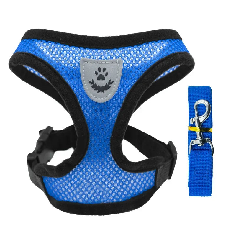 Cat Harness Lead Leash For Walking Escape Proof Adjustable Mesh Vest Harness Puppy Dog Collar For Small Medium Dog Pet Supplies