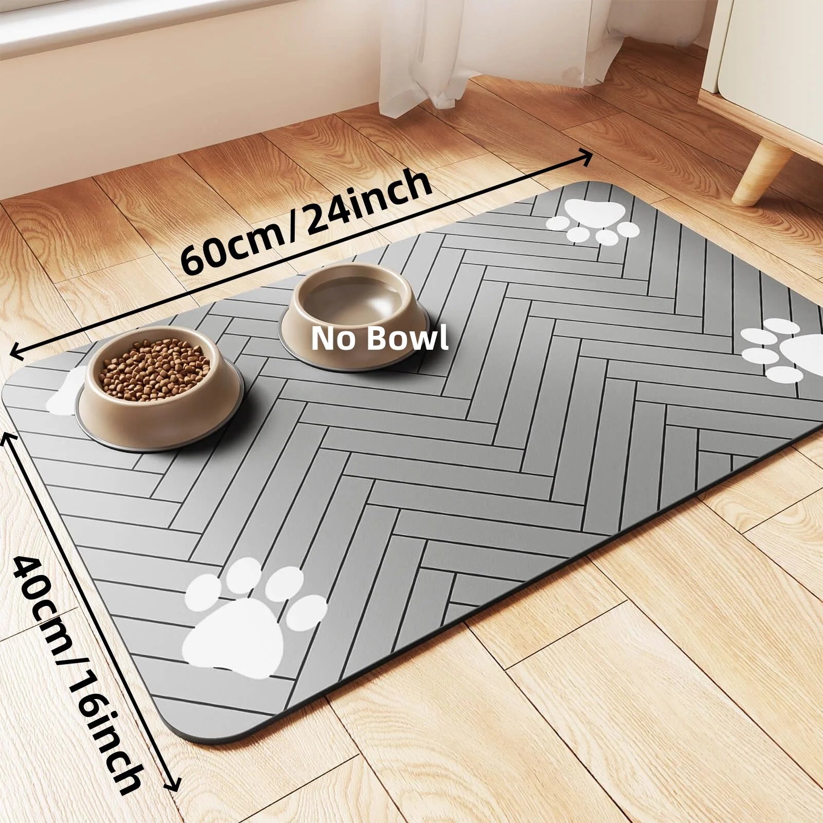 CleanPaws Pet Feeding Mat 🐾 | Waterproof & Quick-Dry for Dogs & Cats
