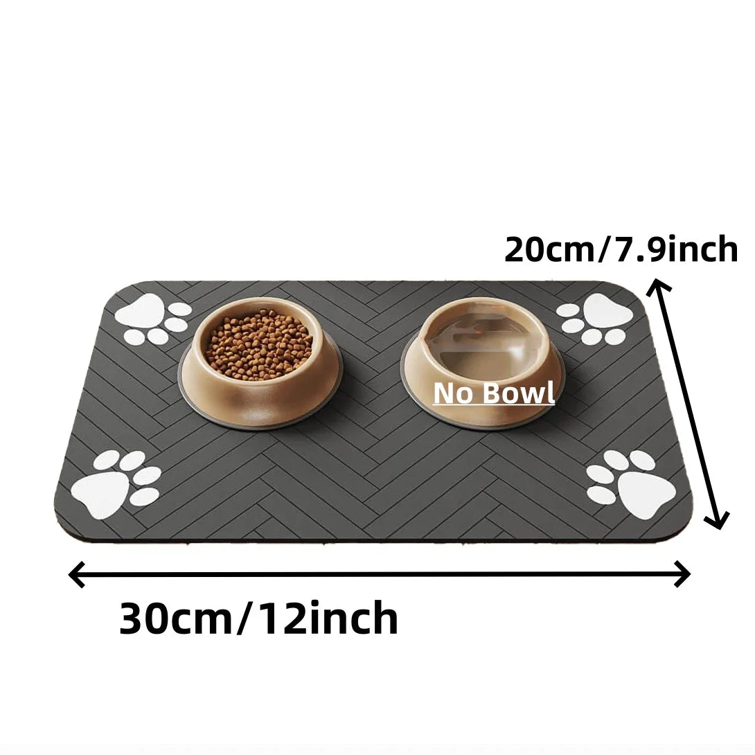 CleanPaws Pet Feeding Mat 🐾 | Waterproof & Quick-Dry for Dogs & Cats