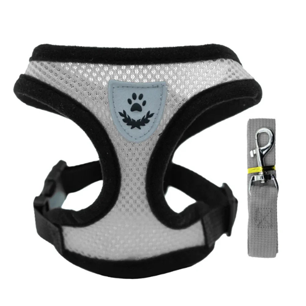 Cat Harness Lead Leash For Walking Escape Proof Adjustable Mesh Vest Harness Puppy Dog Collar For Small Medium Dog Pet Supplies