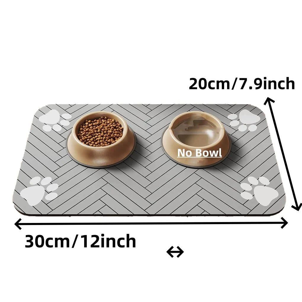 CleanPaws Pet Feeding Mat 🐾 | Waterproof & Quick-Dry for Dogs & Cats